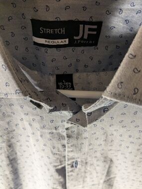 jf j.ferrar Men's Light Blue Stretch Regular Fit Shirt